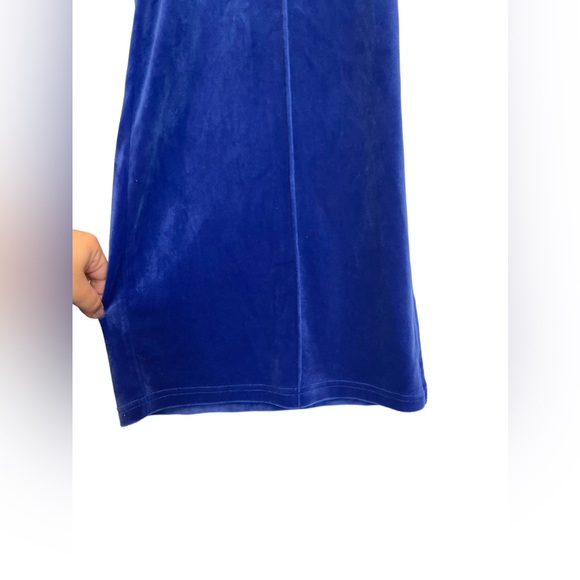 Juicy Couture Velvet Blue Slit Sides Wide Leg Pull on Sweatpants Size 1x - Picture 9 of 15
